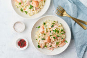 Creamy Dill & Garlic Powder Salmon Pasta