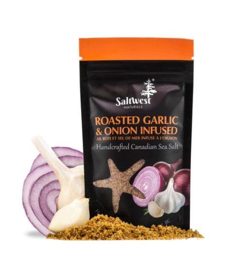 Saltwest Naturals Organic Roasted Garlic & Onion Infused sea salt Saltwest Naturals - South China Seas Trading Co.